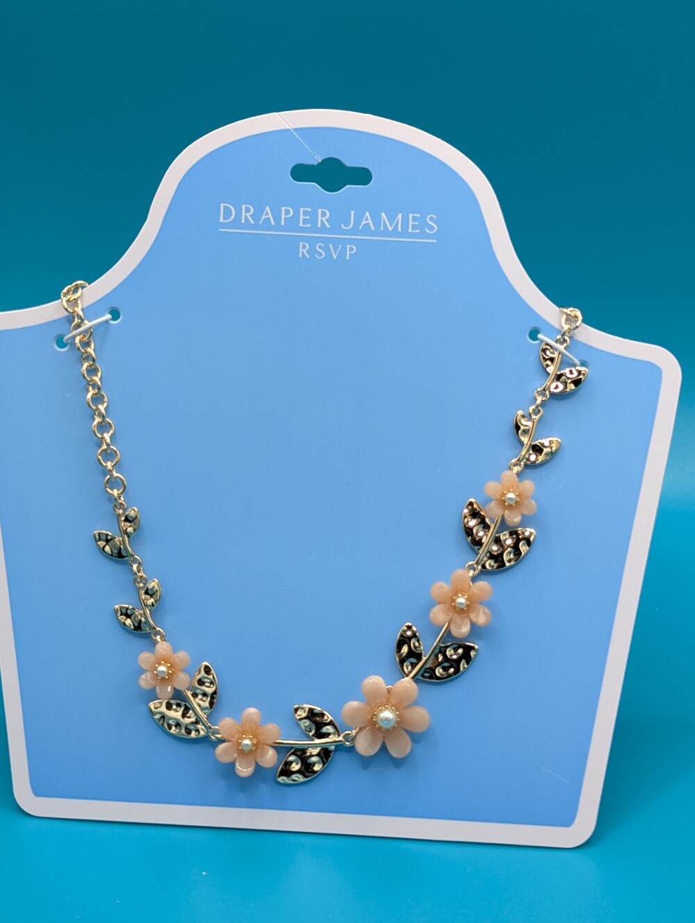 Draper James Gold-Tone Necklace with Peach Floral Accents